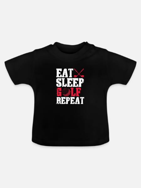 Golf Golfer Golfschläger Golfball Geschenk - Baby Bio-T-Shirt mit Rundhals - Schwarz