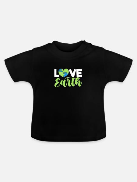 Klimawandel - Baby Bio-T-Shirt mit Rundhals - Schwarz