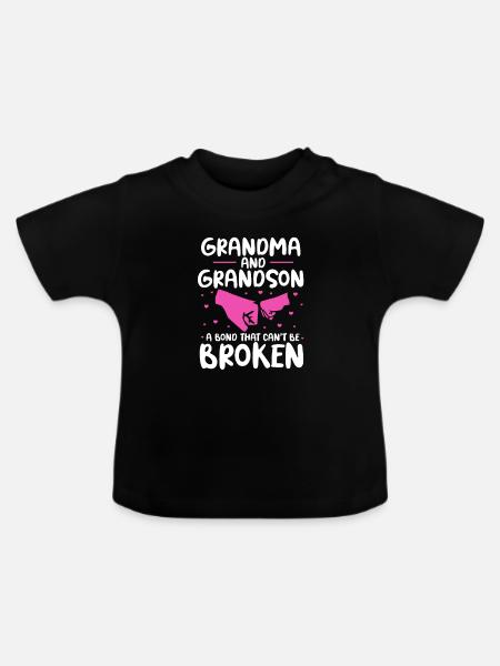 Oma Enkel - Baby Bio-T-Shirt mit Rundhals - Schwarz
