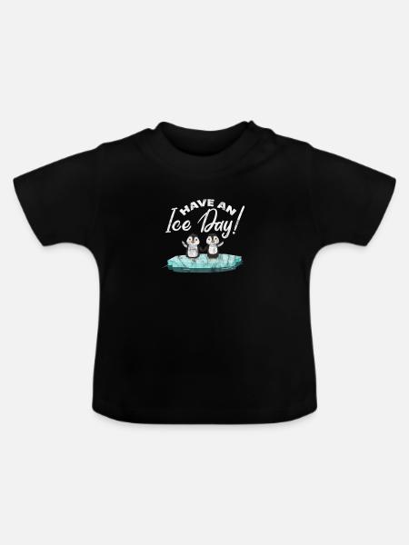 Pinguin - Baby Bio-T-Shirt mit Rundhals - Schwarz