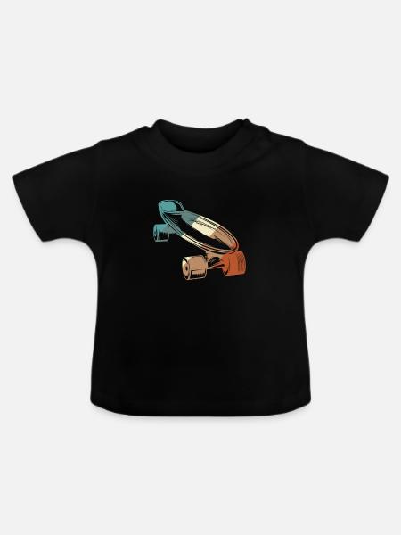 Longboard - Baby Bio-T-Shirt mit Rundhals - Schwarz