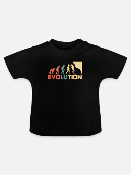 Klettern Evolution Escalade - Baby Bio-T-Shirt mit Rundhals - Schwarz