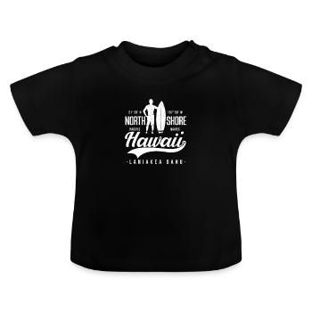 Hawaï - T-shirt bio col rond Bébé - noir - Devant