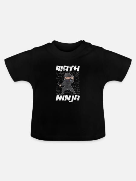 Mathematik - Baby Bio-T-Shirt mit Rundhals - Schwarz