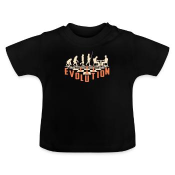 Die Evolution des Schachs - Baby Bio-T-Shirt mit Rundhals - Schwarz - Vorne
