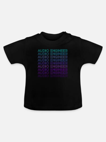 Tontechniker Tontechniker Retro - Baby Bio-T-Shirt mit Rundhals - Schwarz