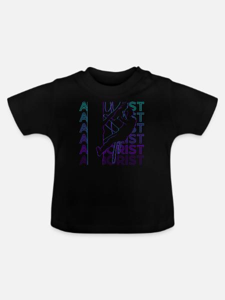 Baumpfleger Baumzucht Retro Geschenk - Baby Bio-T-Shirt mit Rundhals - Schwarz