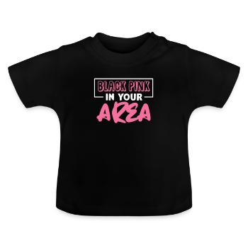 K-Pop - Baby Organic T-Shirt with Round Neck - black - Front