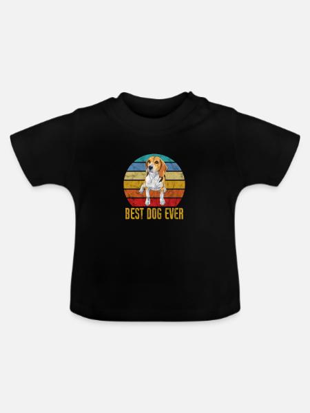 Beagle - Baby Bio-T-Shirt mit Rundhals - Schwarz