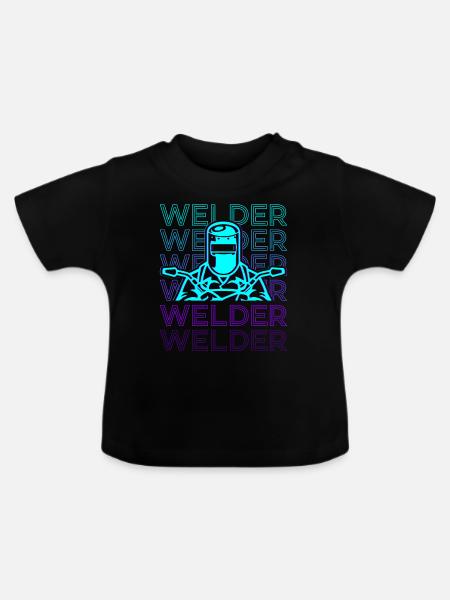 Schweißer Schweißen Schweißen Retro - Baby Bio-T-Shirt mit Rundhals - Schwarz