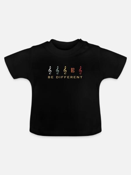 Alto Key Be Different Viola Bass Bassist - Baby Organic T-Shirt with Round Neck - black