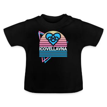 Icovellavna Celtic Symbol Retro - Baby Organic T-Shirt with Round Neck - black - Front