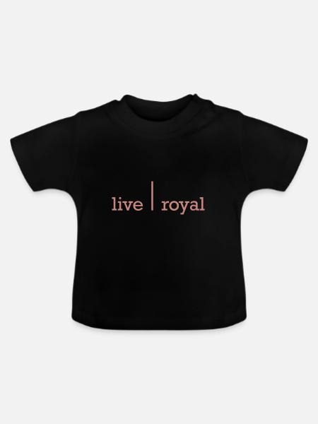 Live Royal Live | Royal FAT - Baby Bio-T-Shirt mit Rundhals - Schwarz