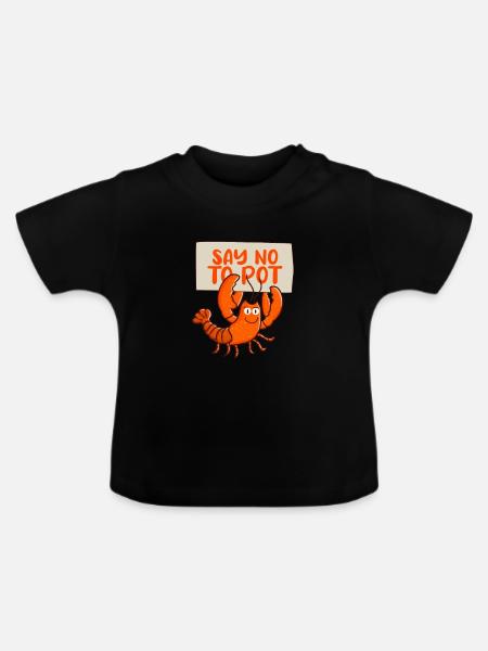 Languste - Baby Bio-T-Shirt mit Rundhals - Schwarz