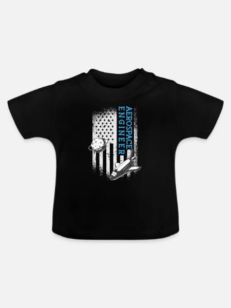 Aerospace Engineer Engineering Space Rocket - Baby Bio-T-Shirt mit Rundhals - Schwarz