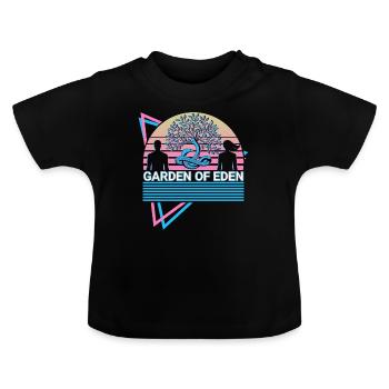 Garden of Eden Adam and Eve Christian - Baby Organic T-Shirt with Round Neck - black - Front