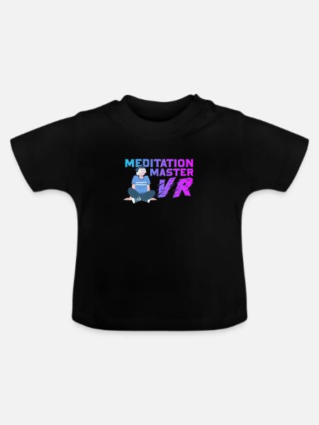 VR Virtual Reality - Baby Bio-T-Shirt mit Rundhals - Schwarz