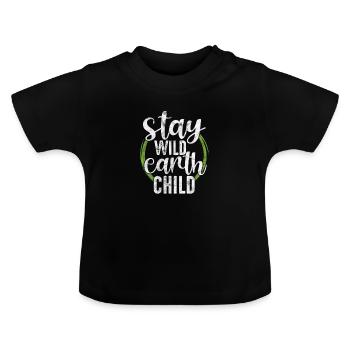 Hippie - T-shirt bio col rond Bébé - noir - Devant