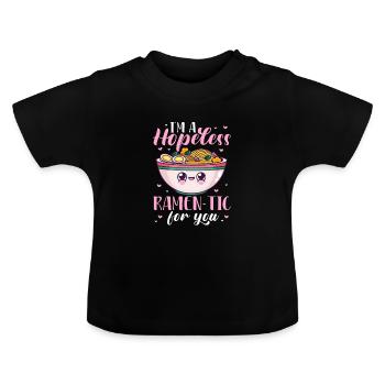 Ramen - Baby Organic T-Shirt with Round Neck - black - Front
