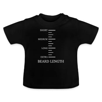 Bart Schnurrbart Bärtige Männer - Baby Bio-T-Shirt mit Rundhals - Schwarz - Vorne
