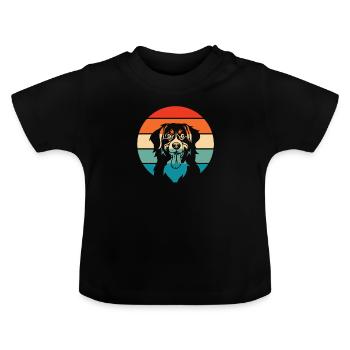 Bouvier bernois - T-shirt bio col rond Bébé - noir - Devant