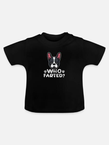 Boston Terrier - Baby Bio-T-Shirt mit Rundhals - Schwarz