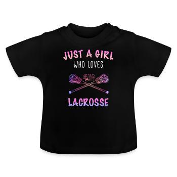 Sports de crosse Joueurs de crosse - T-shirt bio col rond Bébé - noir - Devant
