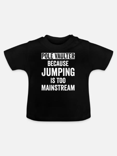 Stabhochsprung - Baby Bio-T-Shirt mit Rundhals - Schwarz