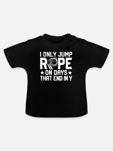 Lustiges Springseil Springseil - Baby Bio-T-Shirt mit Rundhals - Schwarz