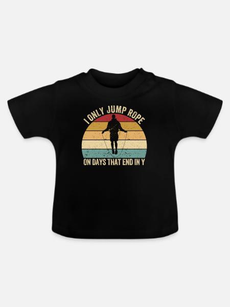 Lustiges Springseil Springseil springen Springseil - Baby Bio-T-Shirt mit Rundhals - Schwarz