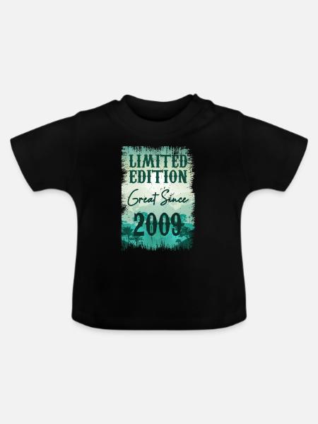 Einzigartig seit 2009 - Baby Bio-T-Shirt mit Rundhals - Schwarz