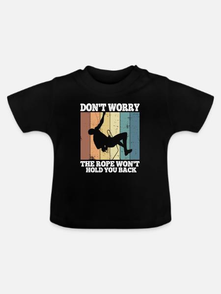 Klettern Bouldern - Baby Bio-T-Shirt mit Rundhals - Schwarz