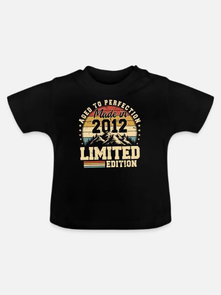 Einzigartig seiner Art seit 2012 - Baby Bio-T-Shirt mit Rundhals - Schwarz