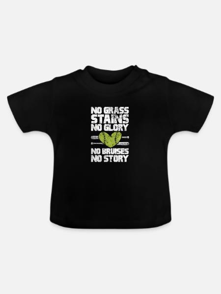 Softball - Baby Bio-T-Shirt mit Rundhals - Schwarz