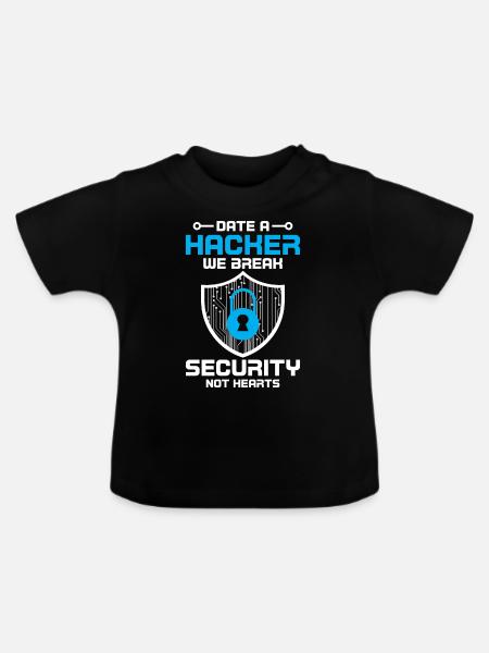 Cybersecurity Computersicherheit Cybersecurity - Baby Bio-T-Shirt mit Rundhals - Schwarz