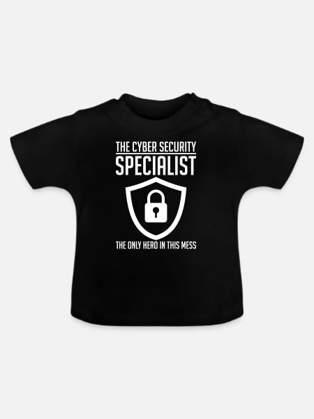 Cybersecurity Computersicherheit Cybersecurity - Baby Bio-T-Shirt mit Rundhals - Schwarz