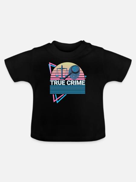 True Crime Retro - Baby Bio-T-Shirt mit Rundhals - Schwarz