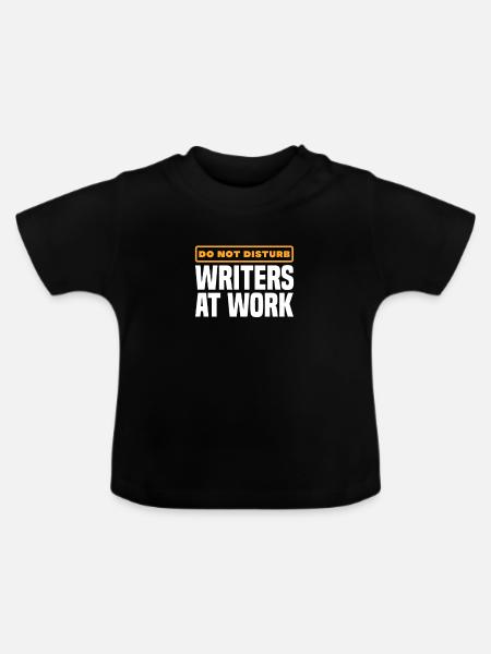Autor - Baby Bio-T-Shirt mit Rundhals - Schwarz