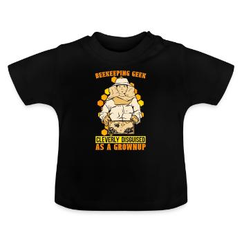 Apiculture Geek Cleverly Bee Whisperer Apiculteur - T-shirt bio col rond Bébé - noir - Devant