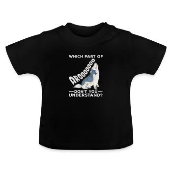 Husky - Baby Bio-T-Shirt mit Rundhals - Schwarz - Vorne