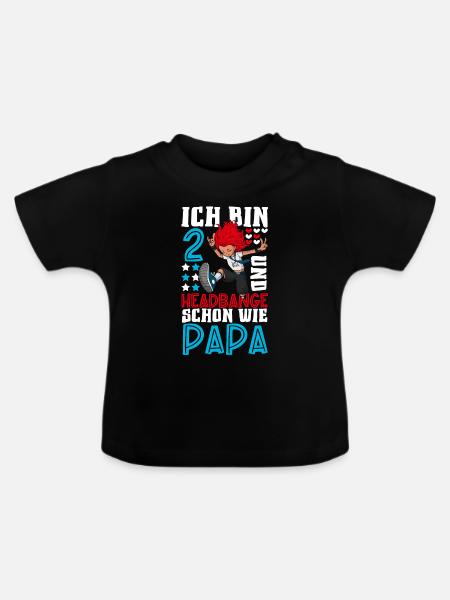 Ich bin 2 - Mädchen Rocker - Baby Bio-T-Shirt mit Rundhals - Schwarz