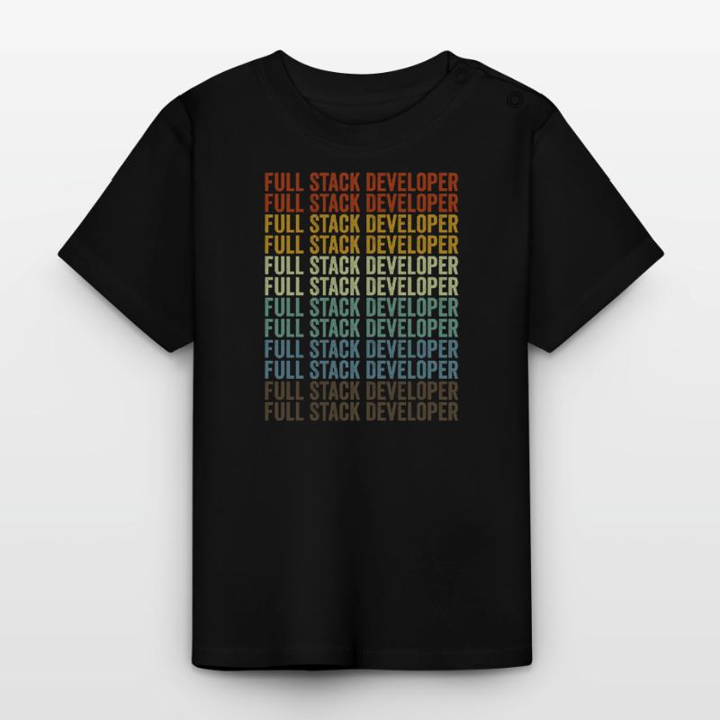 Programmeur de codage développeur Full Stack Full St T-shirt bio col rond Bébé