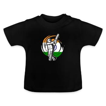 Cricket - Baby Bio-T-Shirt mit Rundhals - Schwarz - Vorne
