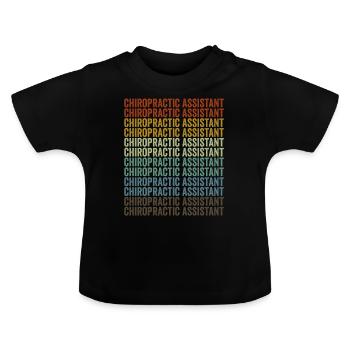 Chiropraktische Assistentin Chiropraktikerin - Baby Bio-T-Shirt mit Rundhals - Schwarz - Vorne