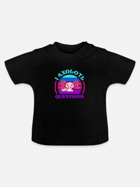 Axolotl - Baby Bio-T-Shirt mit Rundhals - Schwarz