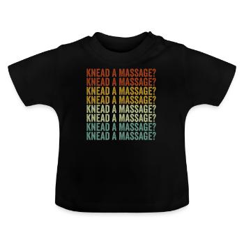 Eine Massage kneten? Massage-Therapeutin - Baby Bio-T-Shirt mit Rundhals - Schwarz - Vorne