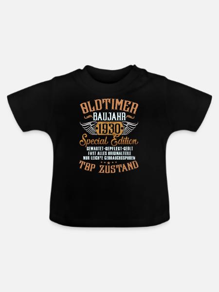 Oldtimer 1930 - Baby Bio-T-Shirt mit Rundhals - Schwarz