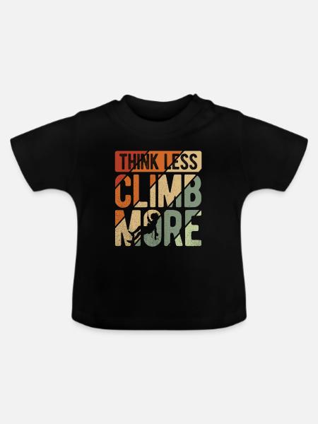 Klettern Bouldern - Baby Bio-T-Shirt mit Rundhals - Schwarz