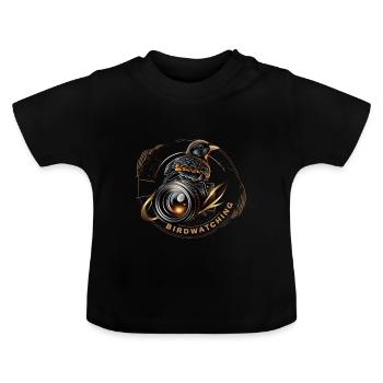 Ornithologue ornithologue ornithologue ornithologique d’observation des oiseaux - T-shirt bio col rond Bébé - noir - Devant