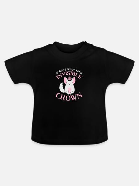 Chinchilla - Baby Bio-T-Shirt mit Rundhals - Schwarz
